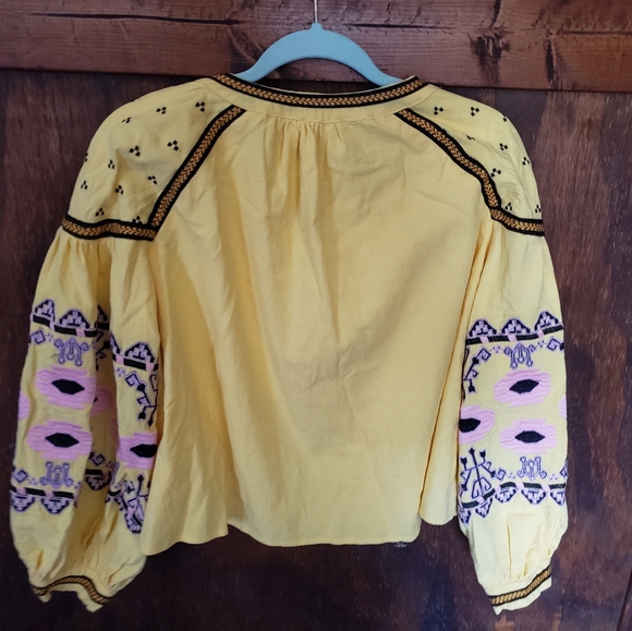 Boho Embroidered Balloon Sleeve Jacket - Picture 4 of 6